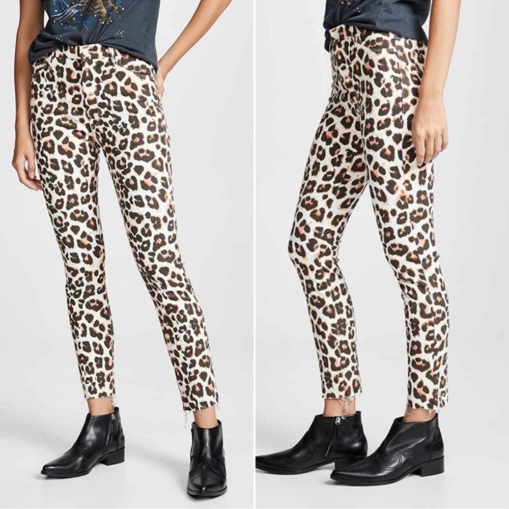 Mother High Waisted Looker Ankle Fray Touch of the Tiger